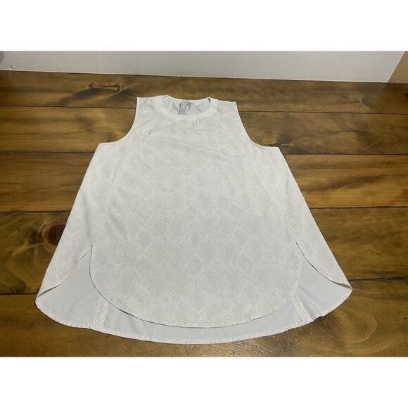 Athleta Womens Zephyr Tank Top Size XS Crew Neck Sleeveless Snake Print Gym - Picture 1 of 9